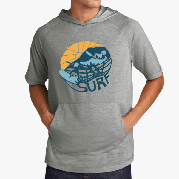 BV Surf - PosiCharge &#174; Tri Blend Wicking Short Sleeve Hoodie Thumbnail